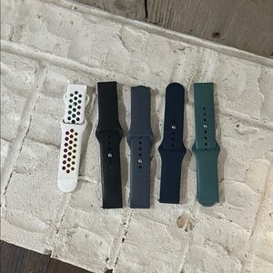 Set of Five Silicone Watch Bands